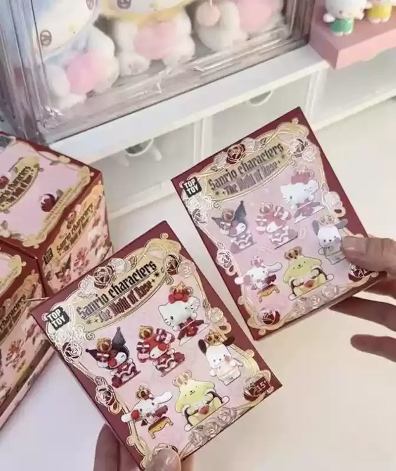In Stock Product Genuine Sanrio Rose Night Series Blind Box Trendy Cute Handmade Desktop Ornament Collectible Birthday Gift
