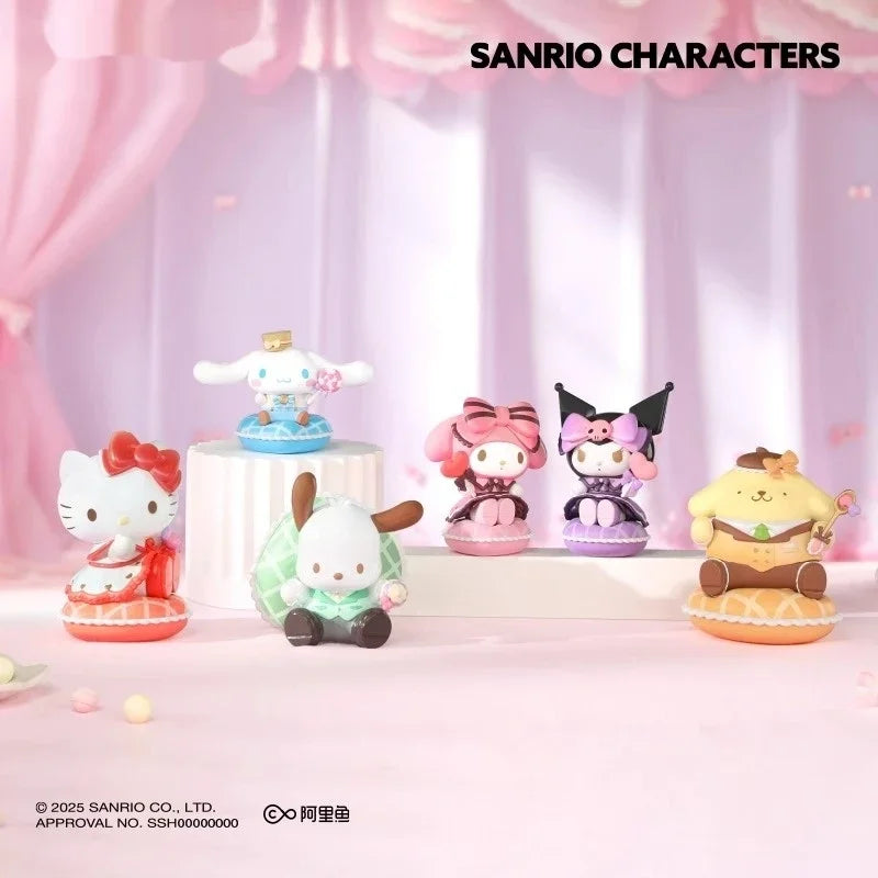 Sanrio Kuromi Family Sweetheart Candy Series Blind Box Hello Kitty My Melody Decoration Trend Toy Figure Children Birthday Gift