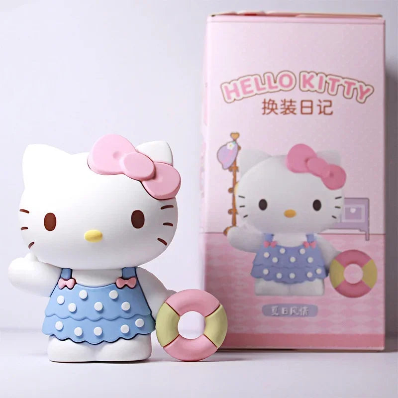 Sanrio Hello Kitty Blind Box Specified Design Princess Dress up Diary Series Anime Action Figure Toy Dressing Birthday Gift Toy