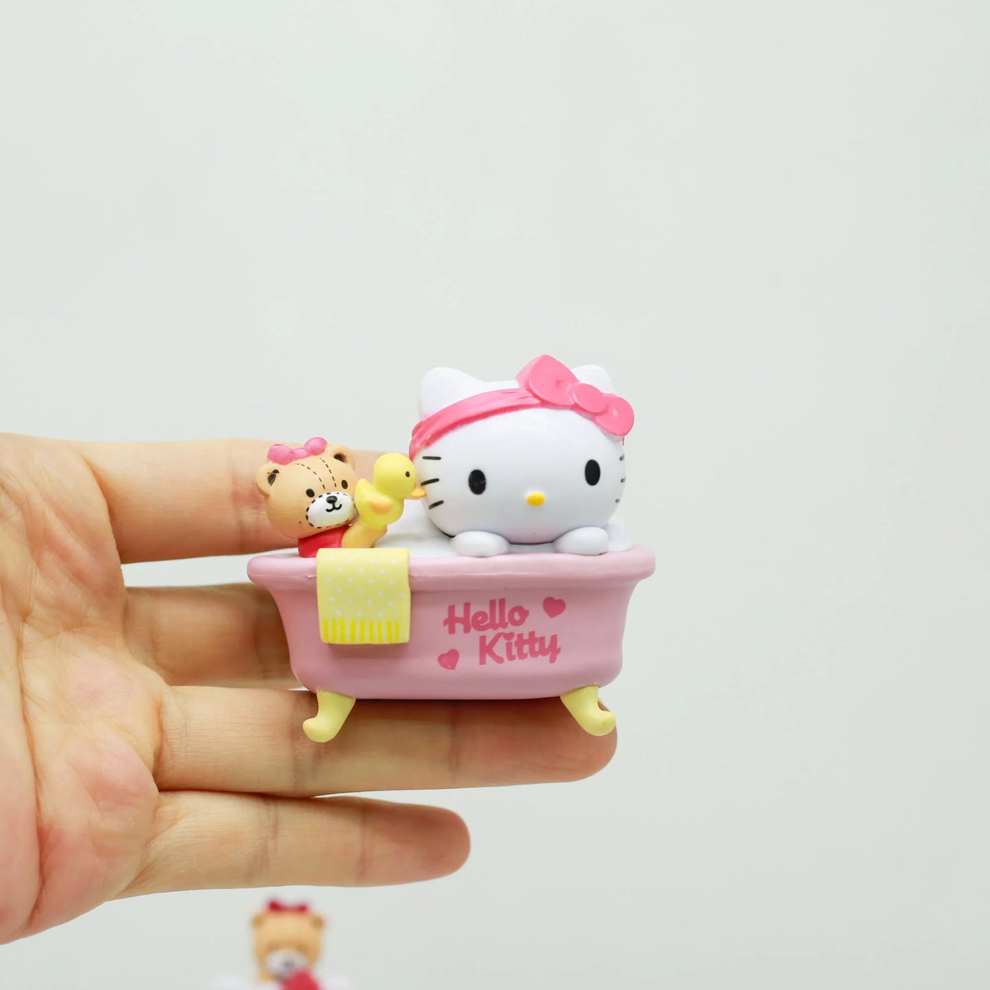 Sanrio Characters Hello Kitty Blind Box Toy Kawaii Figure Bath Travel Play Games Watch TV Scene Model Desk Car Decoration