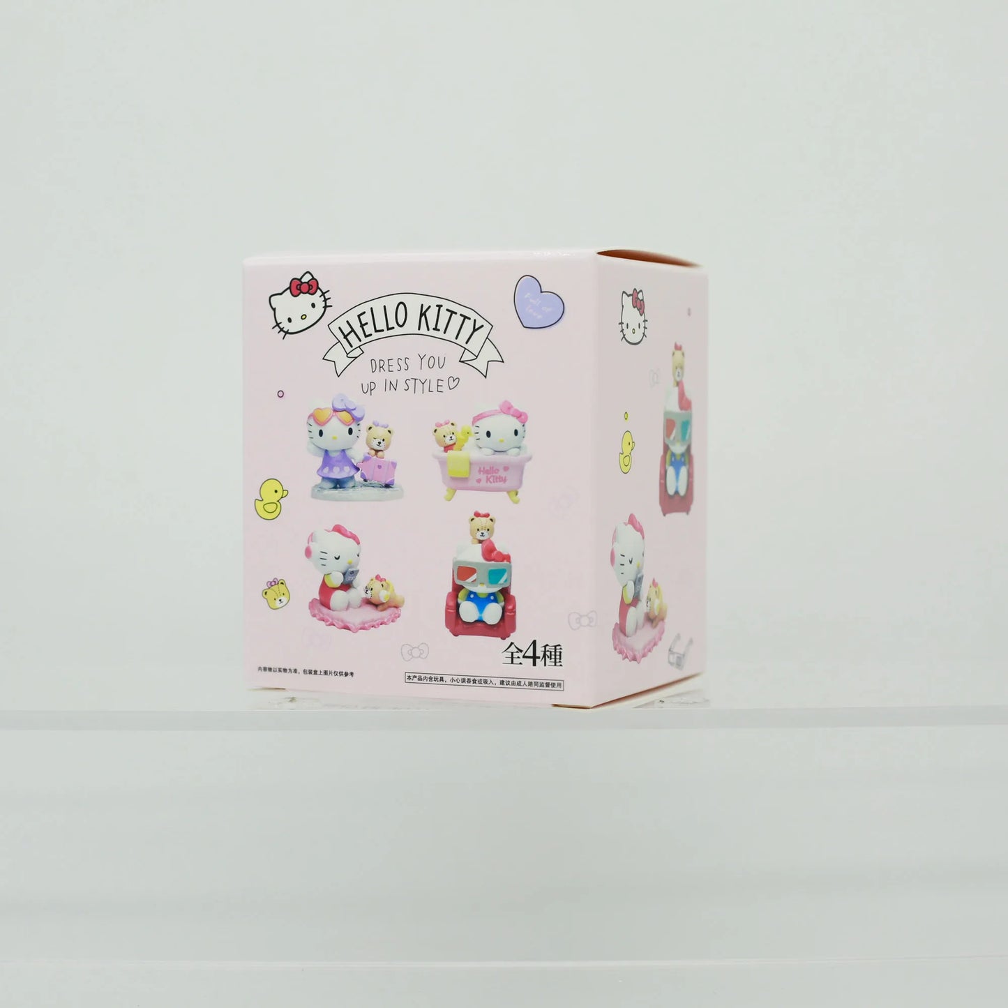 Sanrio Characters Hello Kitty Blind Box Toy Kawaii Figure Bath Travel Play Games Watch TV Scene Model Desk Car Decoration