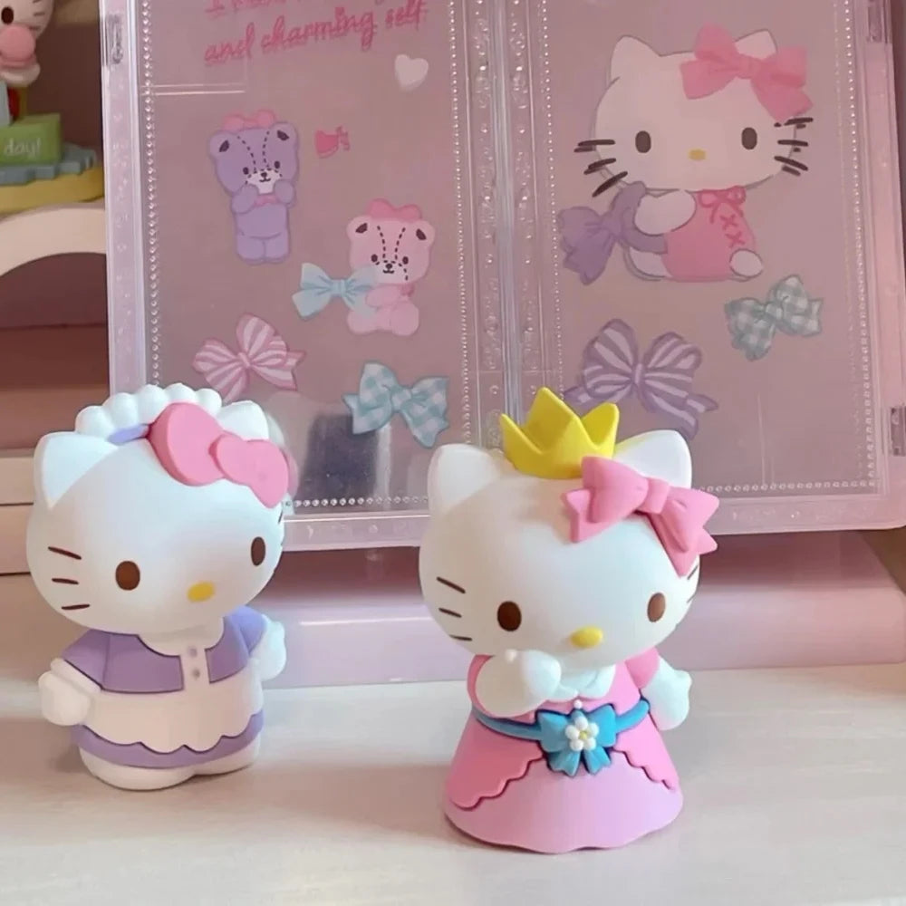 Sanrio Hello Kitty Blind Box Specified Design Princess Dress up Diary Series Anime Action Figure Toy Dressing Birthday Gift Toy