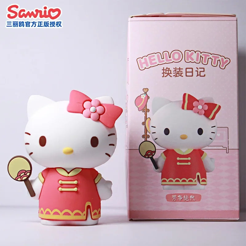 Sanrio Hello Kitty Blind Box Specified Design Princess Dress up Diary Series Anime Action Figure Toy Dressing Birthday Gift Toy