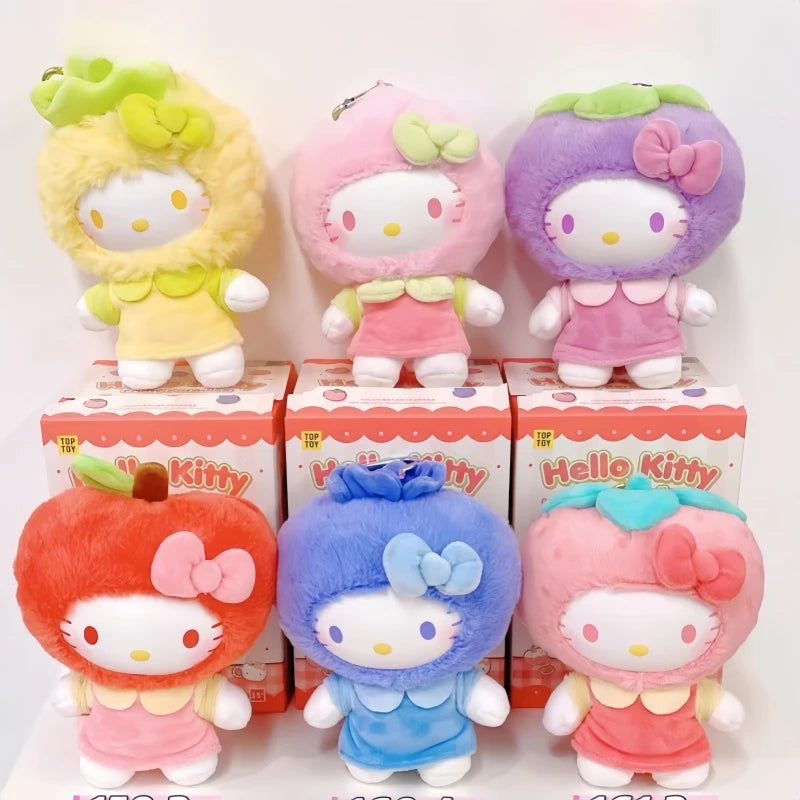 Authentic New TOPTOY Hello Kitty Fruity Paradise Series Plush Blind Box Anime Pendant Cartoon Pendant Doll Guess Bag Girl Gift