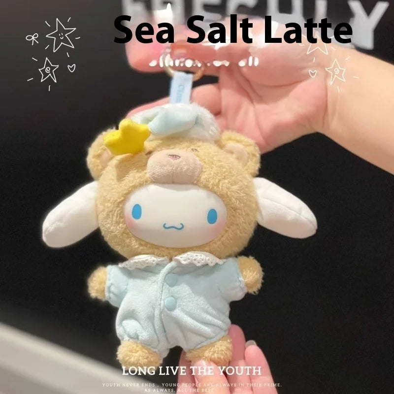 High Quality 1:1 Sanrio Characters Latte Baby Series Kuromi Kittycat Velvet Doll Blind Box Pendant Accessories Birthday Gift