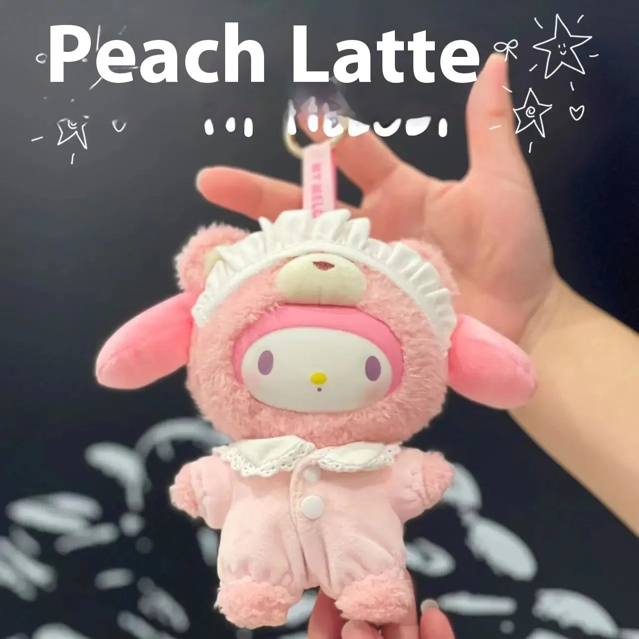 High Quality 1:1 Sanrio Characters Latte Baby Series Kuromi Kittycat Velvet Doll Blind Box Pendant Accessories Birthday Gift