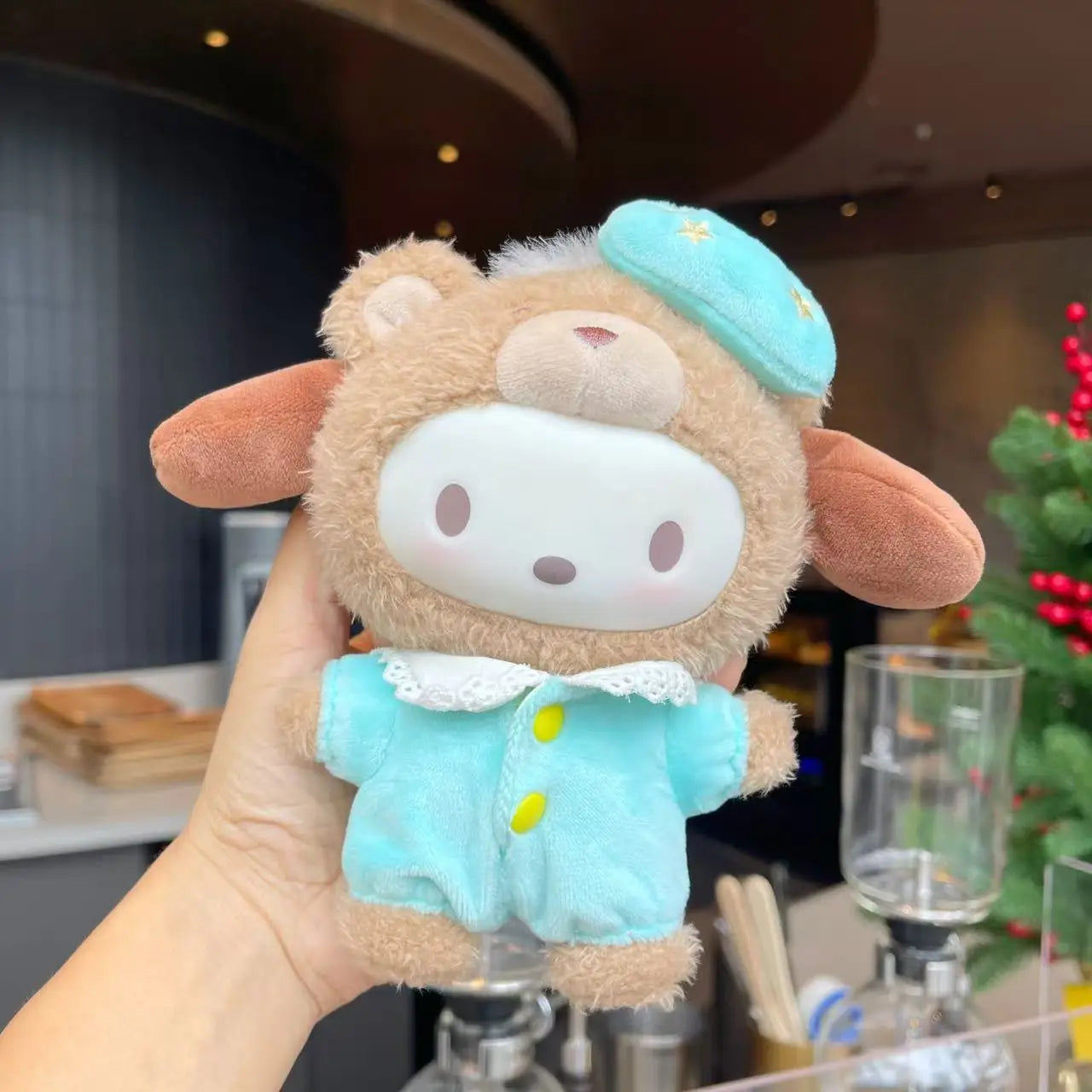 High Quality 1:1 Sanrio Characters Latte Baby Series Kuromi Kittycat Velvet Doll Blind Box Pendant Accessories Birthday Gift