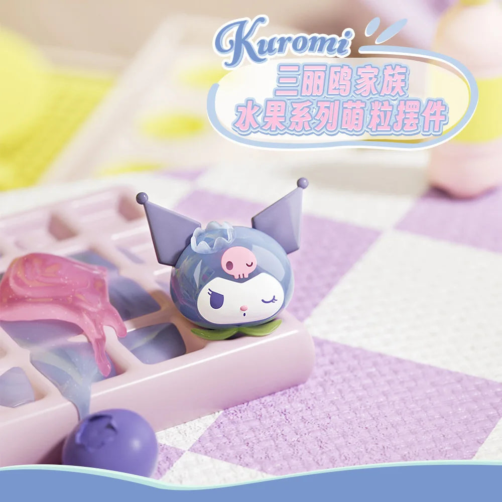 Genuine  Family Fruit Series Blind Bag Ornaments Toy Anime Figures Kuromi Pochacco Hellokitty Mysterious Box for Kids Toys
