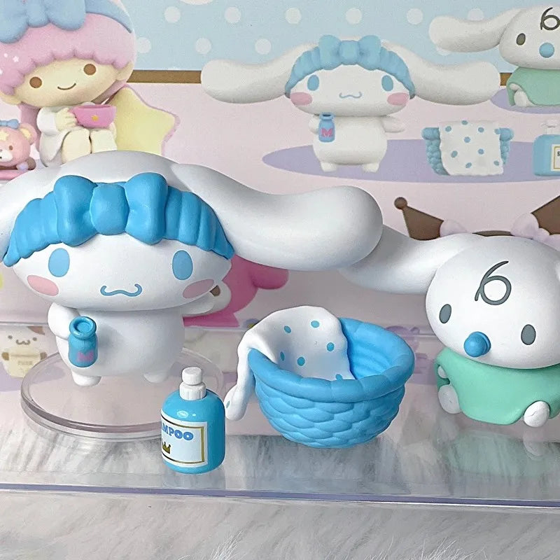 New Genuine Sanrio Characters Cozy Time Series Blind Box Model Hello Kitty Kuromi Melody Collectibles Trendy Toys Girl Kids Gift