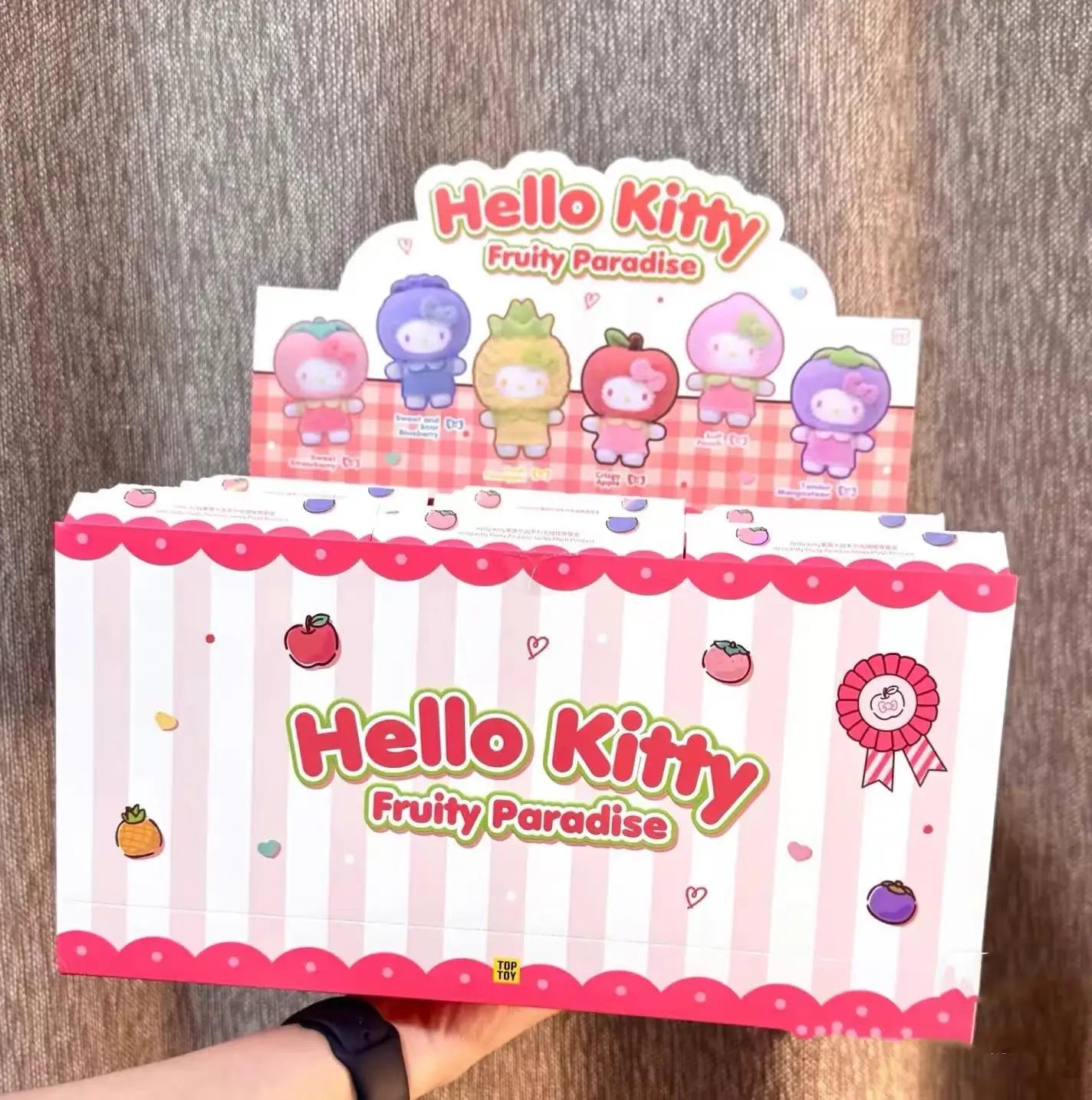 Authentic New TOPTOY Hello Kitty Fruity Paradise Series Plush Blind Box Anime Pendant Cartoon Pendant Doll Guess Bag Girl Gift