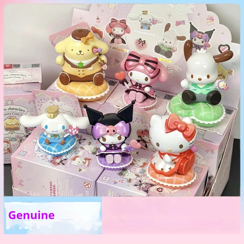 Sanrio Kuromi Family Sweetheart Candy Series Blind Box Hello Kitty My Melody Decoration Trend Toy Figure Children Birthday Gift