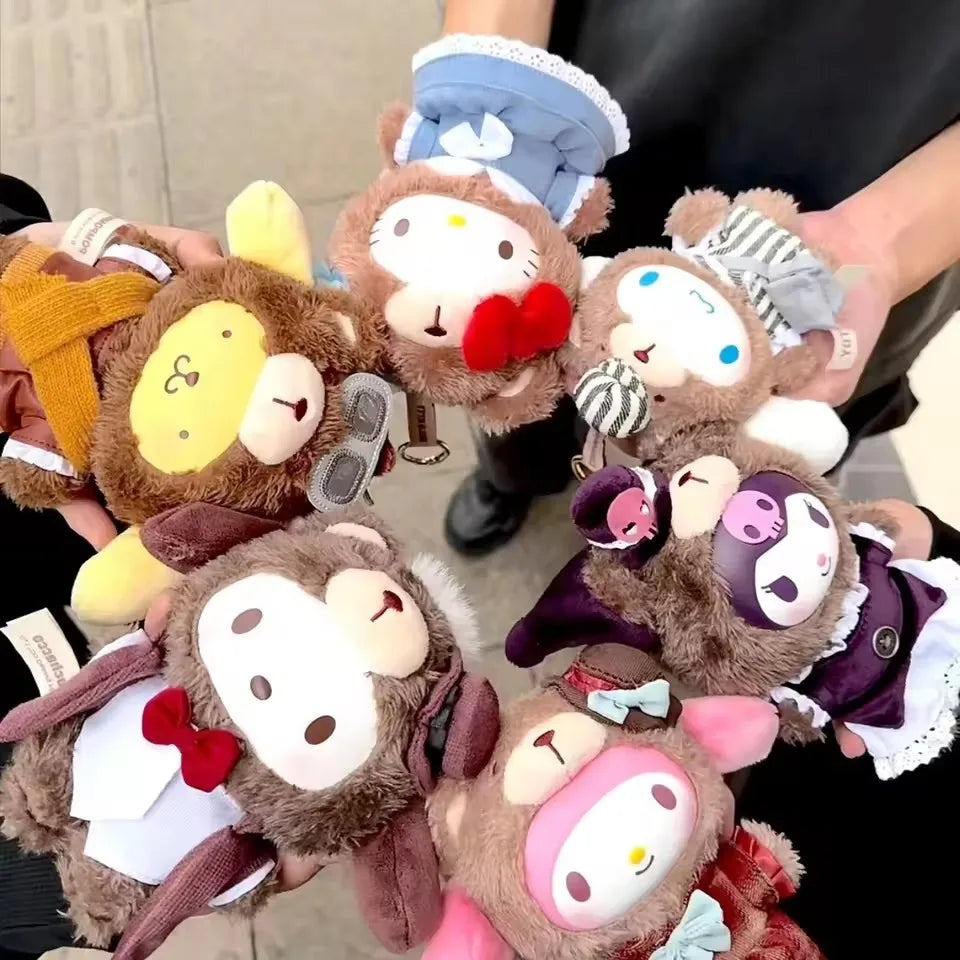 2025  Character Afternoon Tea Series Vinyl Mystery Blind Box British Style Kuromi Melody Surprise Hello Kitty Doll Toy Gif