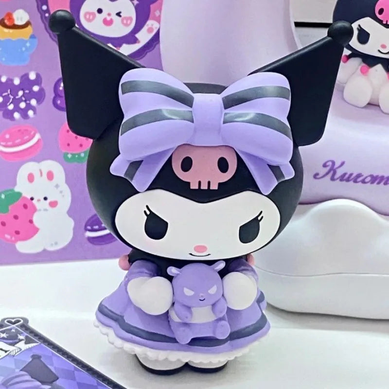 6Pcs Set Sanrio Kuromi Blind Box Lucky Divination Series Action Figure Doll Surprise Box Cute Model Anime Figures Collection Toy