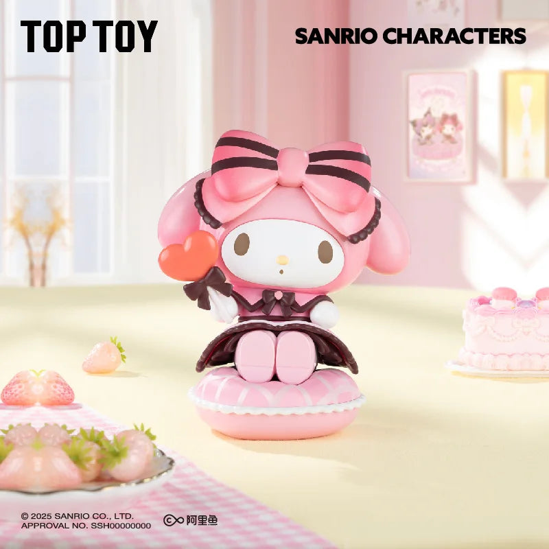 Sanrio Kuromi Family Sweetheart Candy Series Blind Box Hello Kitty My Melody Decoration Trend Toy Figure Children Birthday Gift