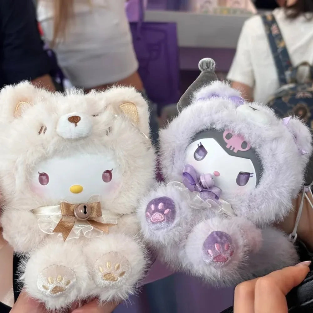 New Genuine Sanrio Characters Fox Island Series Vinyl Blind Box Toys Cartoon Hello Kitty Kuromi Cinnamoroll Pendents Trendy Gift