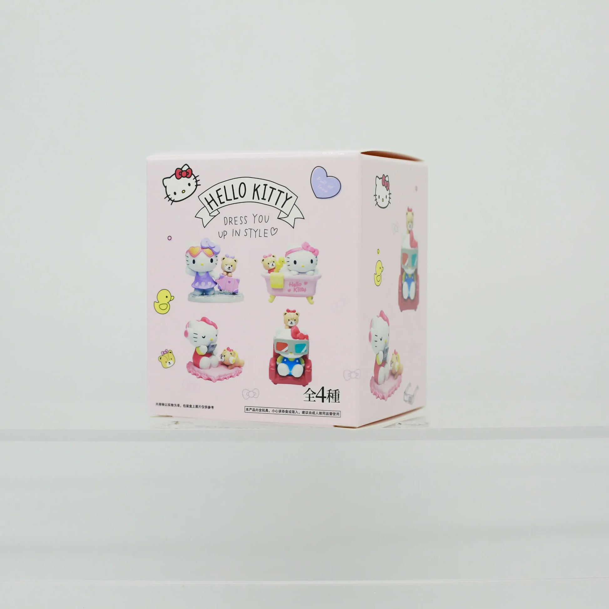 Sanrio Characters Hello Kitty Blind Box Toy Kawaii Figure Bath Travel Play Games Watch TV Scene Model Desk Car Decoration