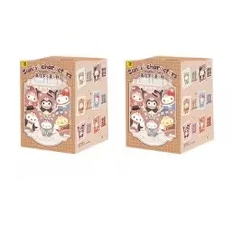 2025  Character Afternoon Tea Series Vinyl Mystery Blind Box British Style Kuromi Melody Surprise Hello Kitty Doll Toy Gif