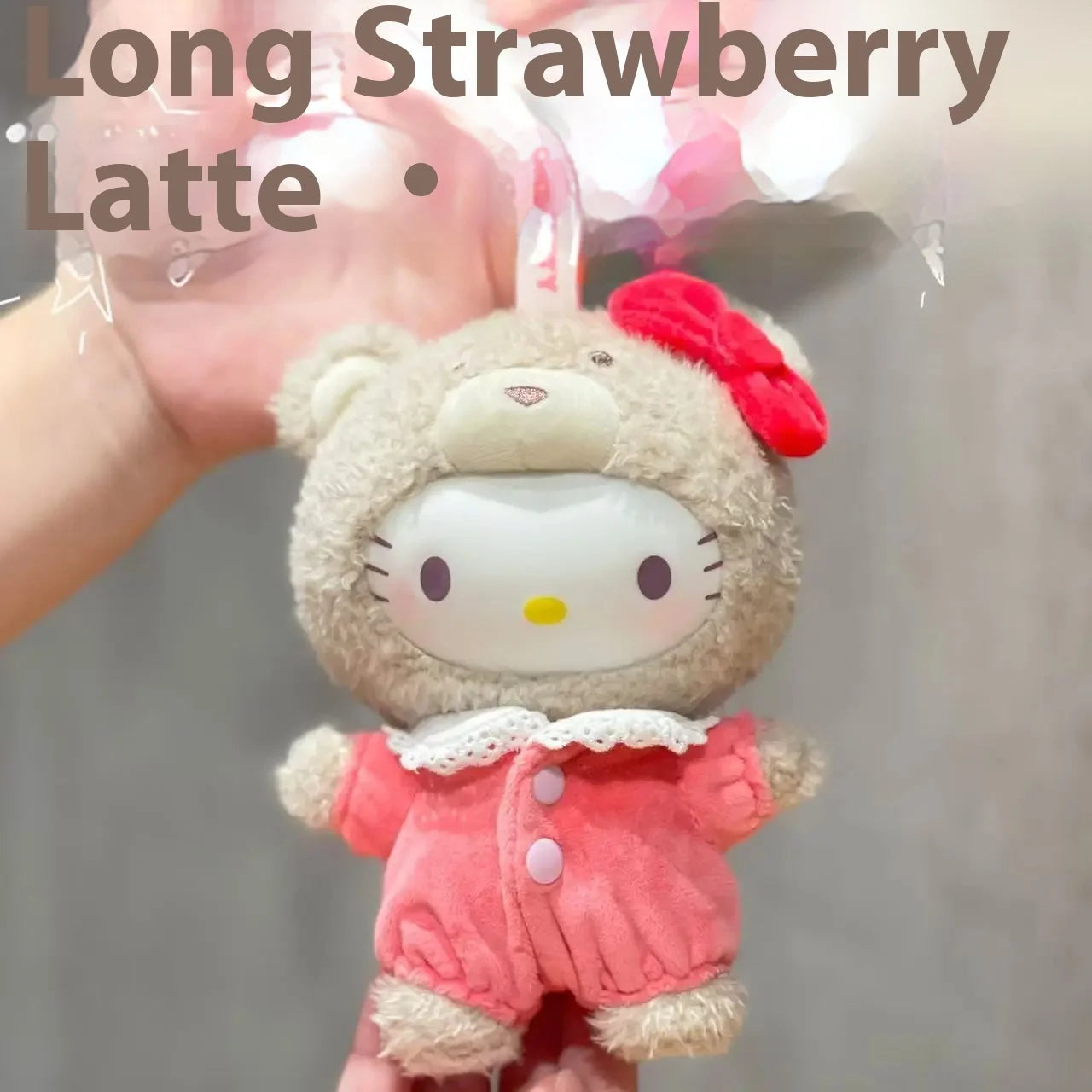 High Quality 1:1 Sanrio Characters Latte Baby Series Kuromi Kittycat Velvet Doll Blind Box Pendant Accessories Birthday Gift