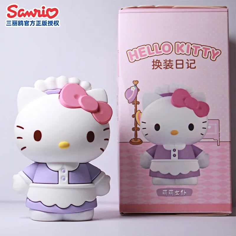 Sanrio Hello Kitty Blind Box Specified Design Princess Dress up Diary Series Anime Action Figure Toy Dressing Birthday Gift Toy