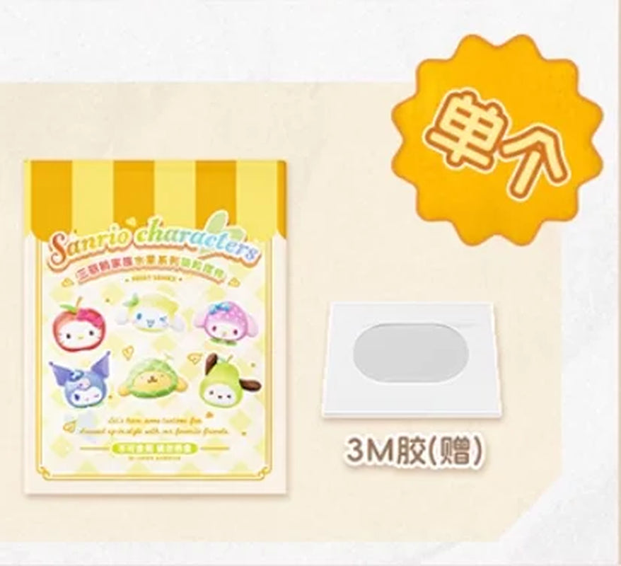 Genuine  Family Fruit Series Blind Bag Ornaments Toy Anime Figures Kuromi Pochacco Hellokitty Mysterious Box for Kids Toys