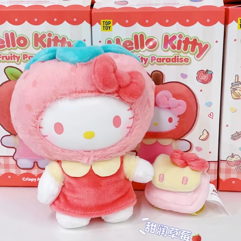 Authentic New TOPTOY Hello Kitty Fruity Paradise Series Plush Blind Box Anime Pendant Cartoon Pendant Doll Guess Bag Girl Gift