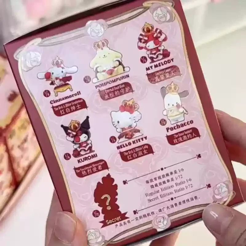 In Stock Product Genuine Sanrio Rose Night Series Blind Box Trendy Cute Handmade Desktop Ornament Collectible Birthday Gift
