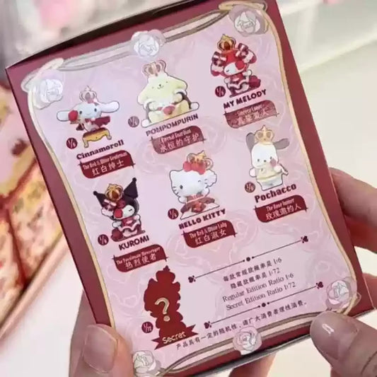 In Stock Product Genuine Sanrio Rose Night Series Blind Box Trendy Cute Handmade Desktop Ornament Collectible Birthday Gift