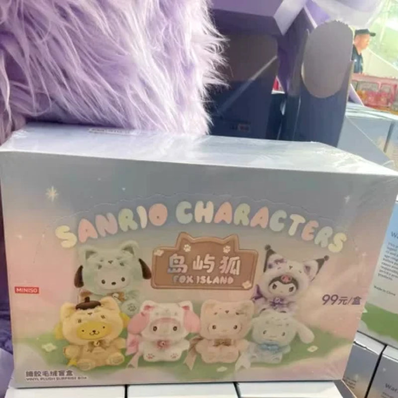 New Genuine Sanrio Characters Fox Island Series Vinyl Blind Box Toys Cartoon Hello Kitty Kuromi Cinnamoroll Pendents Trendy Gift
