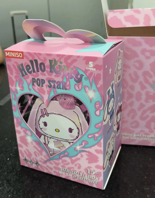 2025 Original Hellokitty Popstar Series Vinyl Doll Blind Box Hello Kitty Pendant Handbag Decoration Cute Doll Birthday Gift