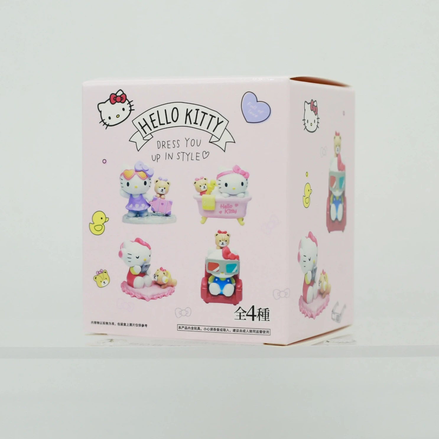 Sanrio Characters Hello Kitty Blind Box Toy Kawaii Figure Bath Travel Play Games Watch TV Scene Model Desk Car Decoration