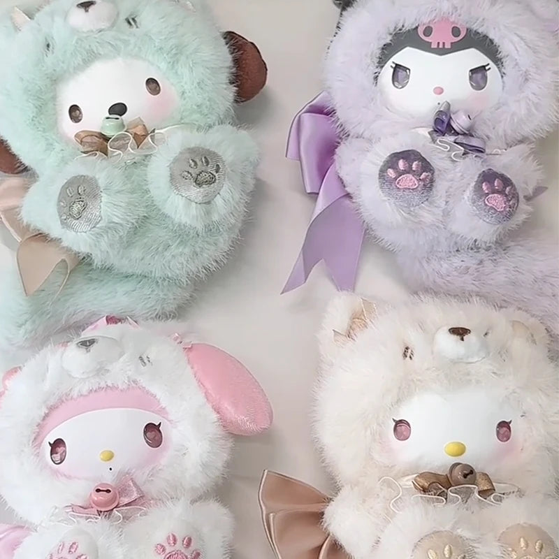 Sanrio Characters Fox Island Blind Box Cinnamoroll Kuromi Vinly Plush Pendants Surprise Box My Melody Anime Doll Mystery Bag Toy